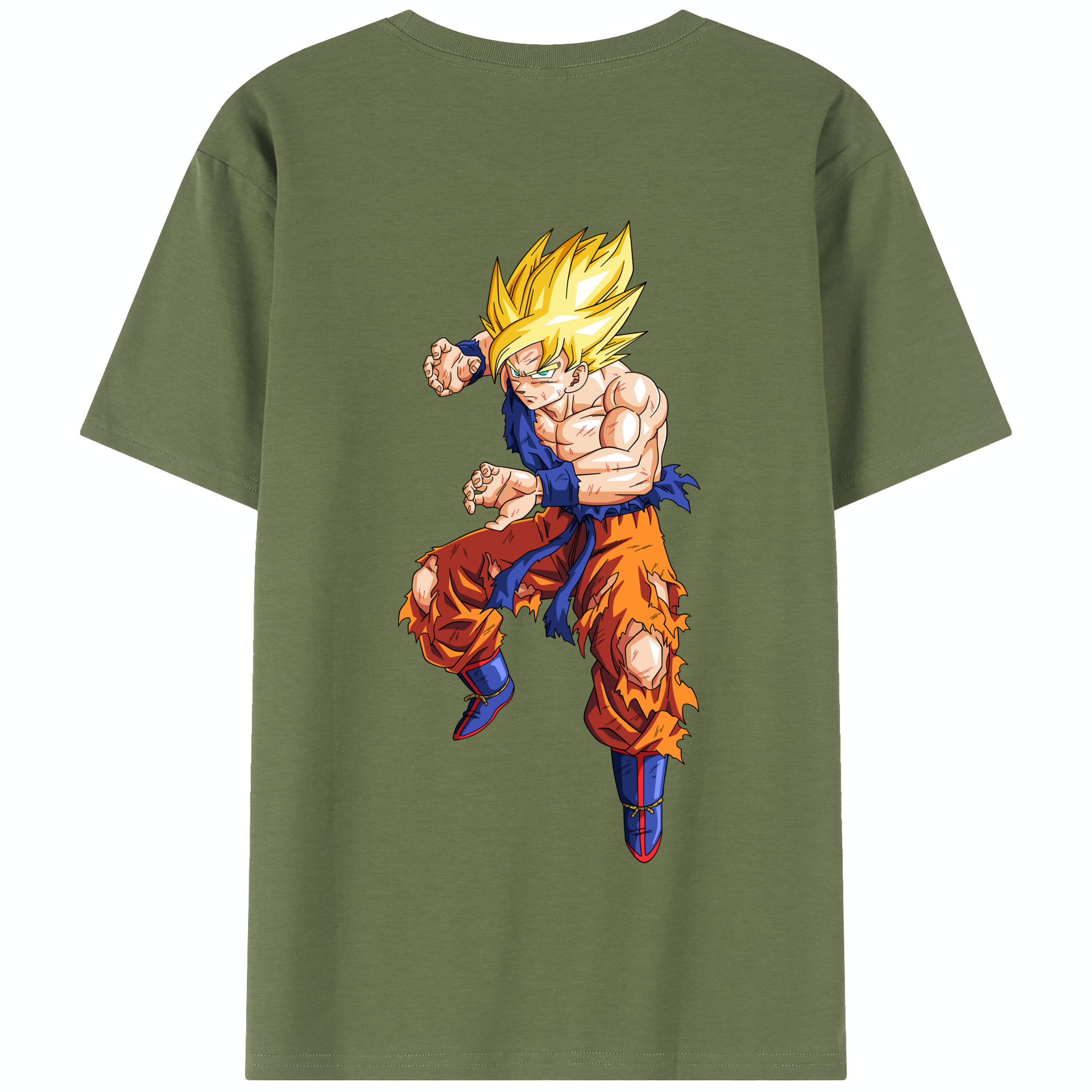 （画像用） ドラゴンボール 孫悟空（そん ごくう）Son Goku カカロット DRAGON BALL Kakarotto 綿100％半袖Tシャツ（背面プリント）